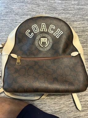 Coach Jordyn Backpack In Signature Canvas With Varsity Motif